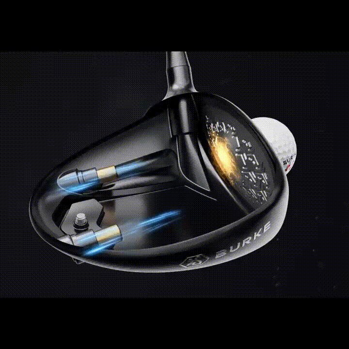 The Burke Azalea Driver features BurkeX Counterweights, adjustable from 5-15 grams at three key locations, reducing club face twisting for enhanced confidence and accuracy.