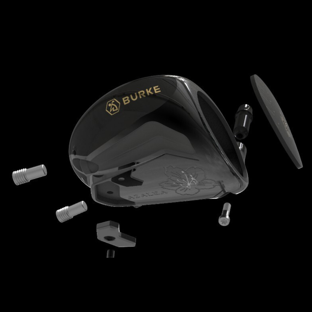 The Burke Azalea Driver offers 8° of adjustability, allowing players to fine-tune loft and lie angles by +/-1.5 degrees for precise control over trajectory, shot shape, and spin rates.