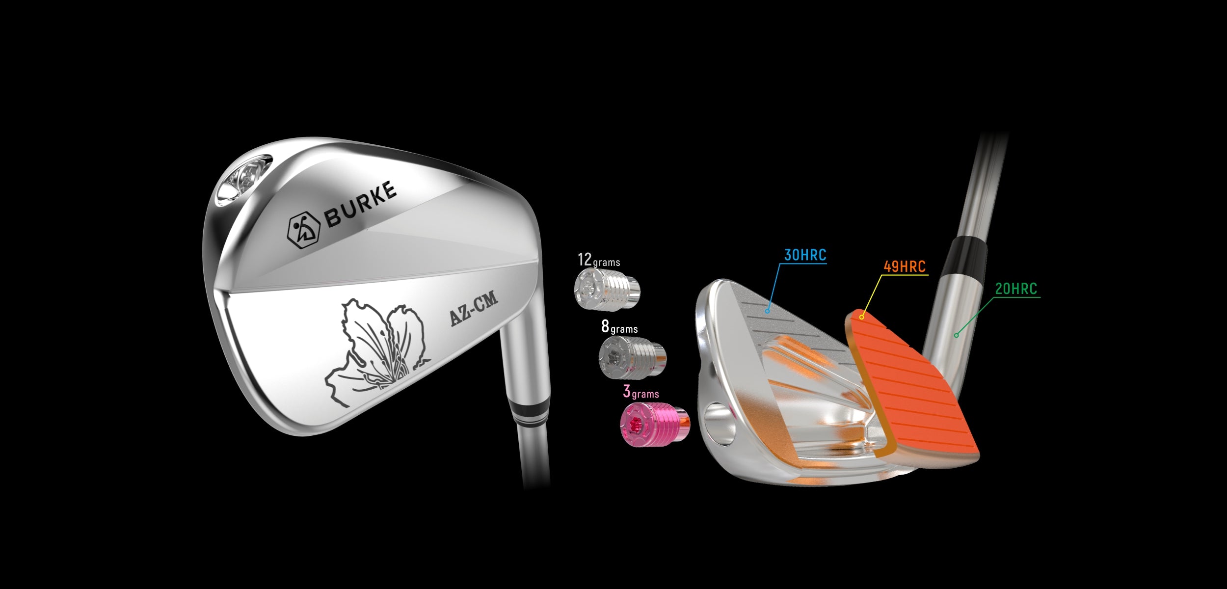 Featuring a multi-material build with hardness levels of 30HRC, 49HRC, and 20HRC,these irons offer ultimate feel, control, and balance.
Refined craftsmanship meets modern performance — this is Azalea.