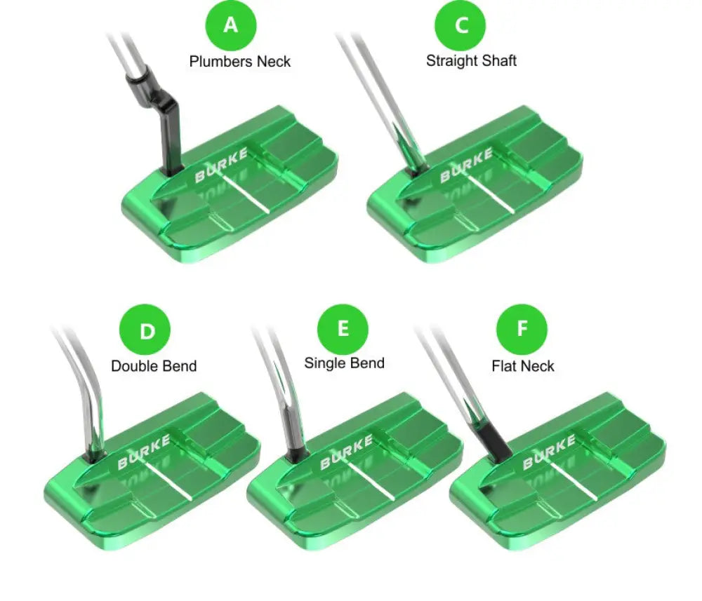 AI+77 green variety Variable necks
Putter - Straight Shaft/Plumbers Neck/Double Bend/Single Bend/Flat Neck