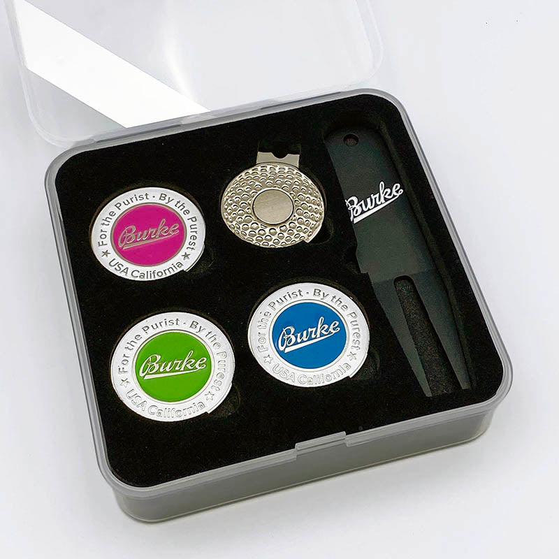 Golf Ball Markers with Hat Clips Sets