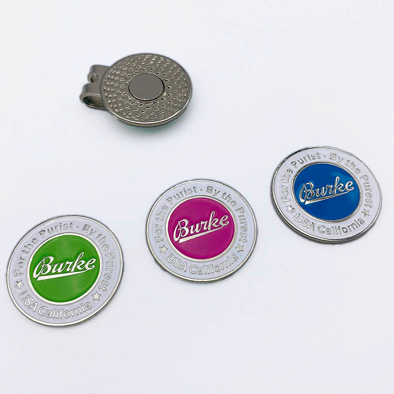 Golf Ball Markers with Hat Clips Sets