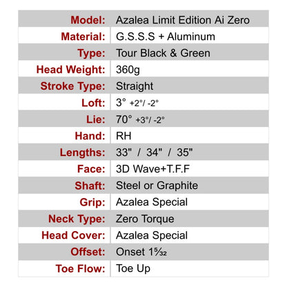 Ai ZERO Special Edition Zero Torque Azalea 2026